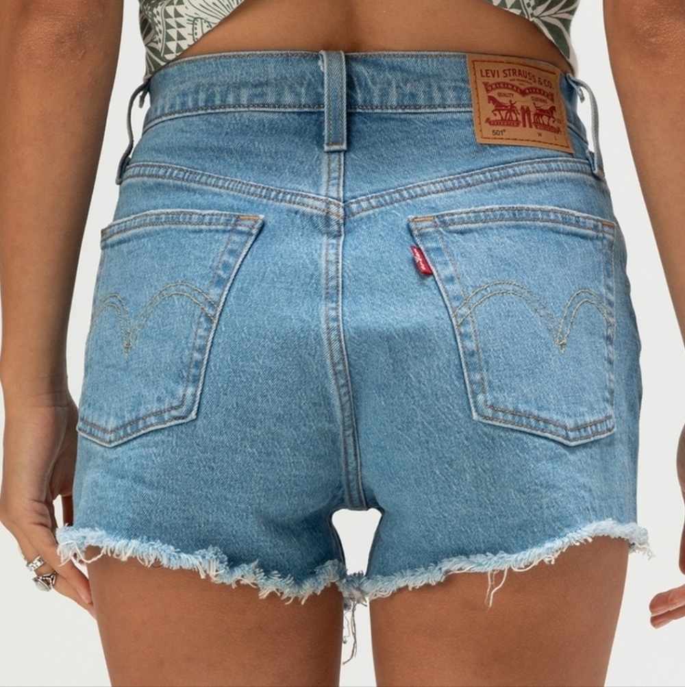Levi’s High Rise Denim Shorts Women’s Size 28 Light Wash 501 Style Summer